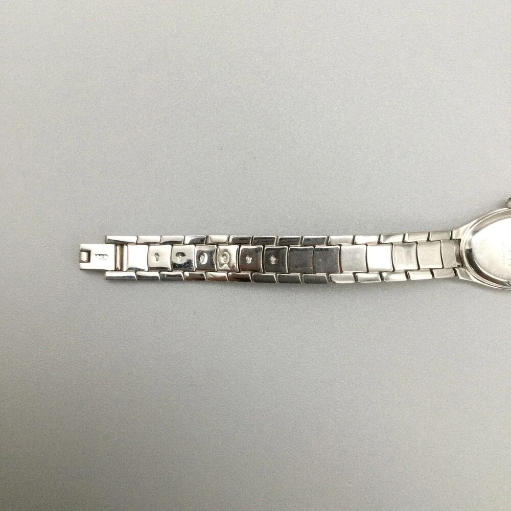 Elgin Womens Watch 18mm MOP Dial Two Tone Diamond EG259N New Battery 6.75
